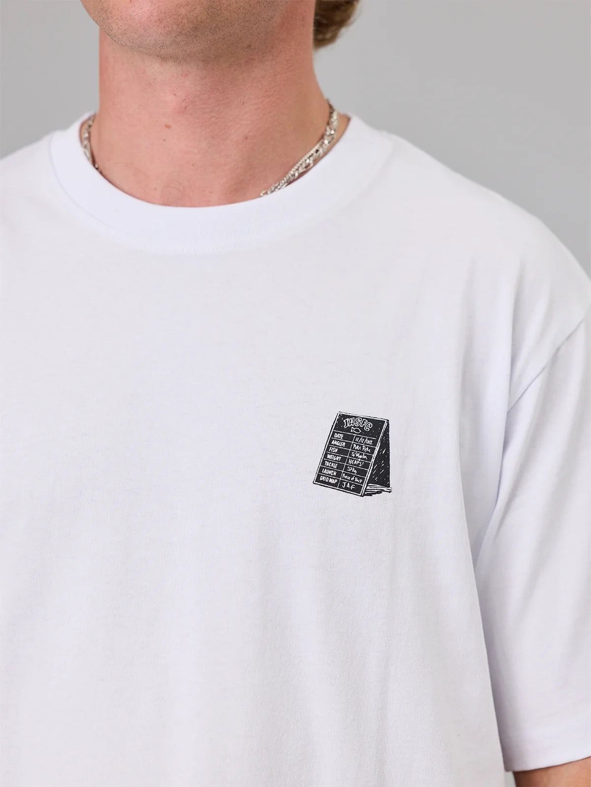 Just Another Fisherman Tipping The Scales Sea Tee- White