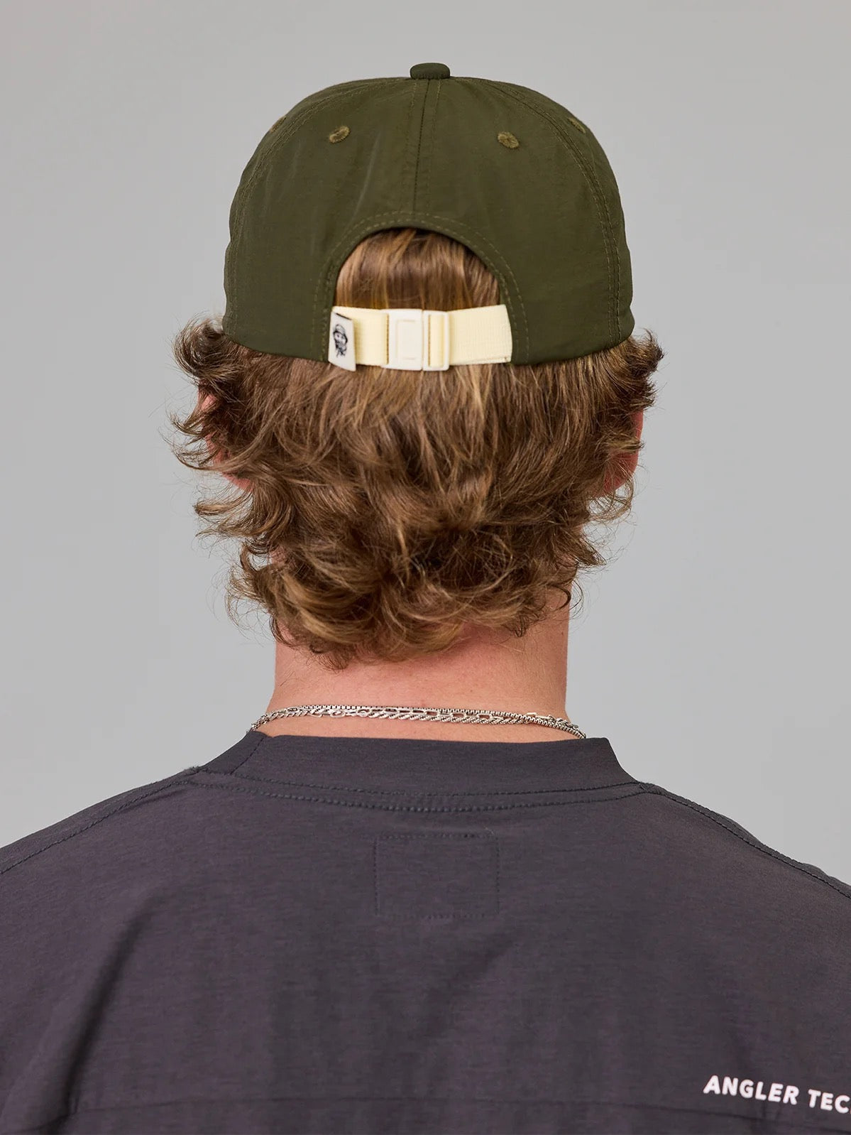 Just Another Fisherman Script Ledger Cap- Olive