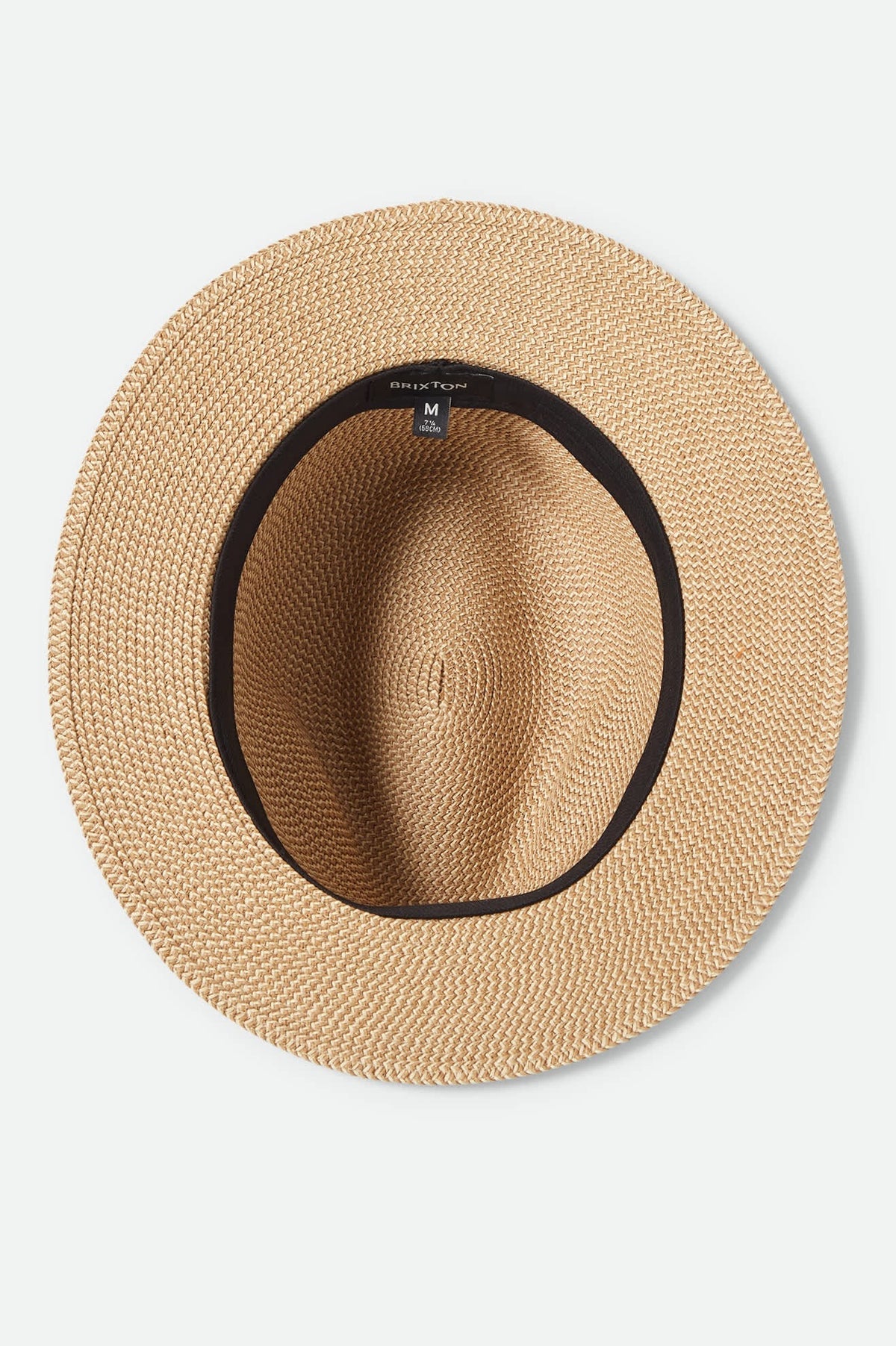 Brixton Roma Straw Packable Fedora Multi Brown/Chocolate