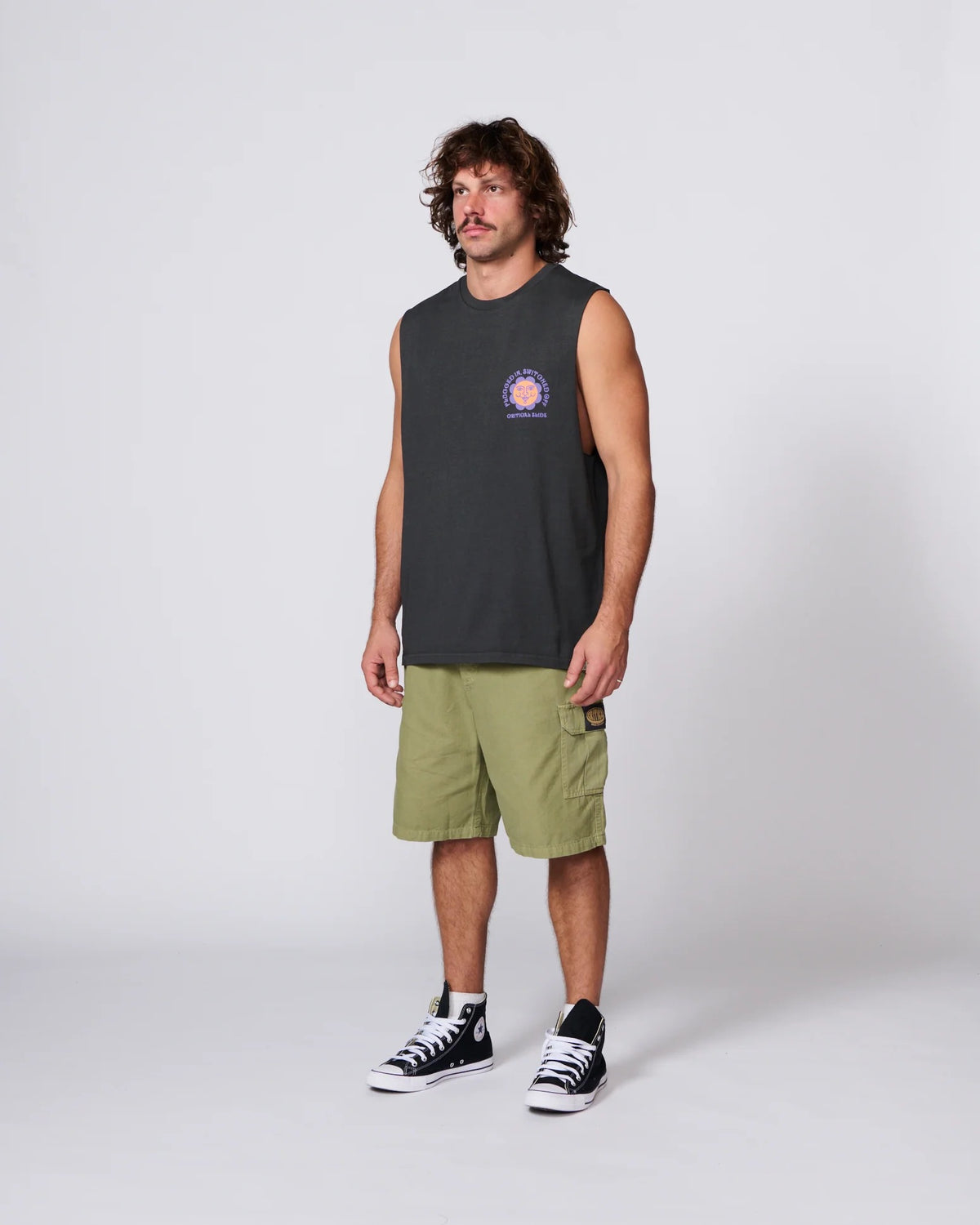 Critical Side Switch Muscle Tee Phantom