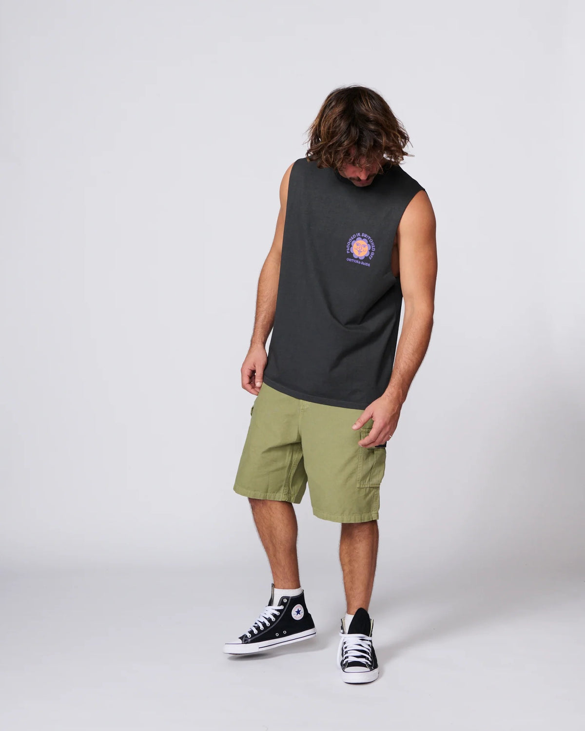 Critical Side Switch Muscle Tee Phantom