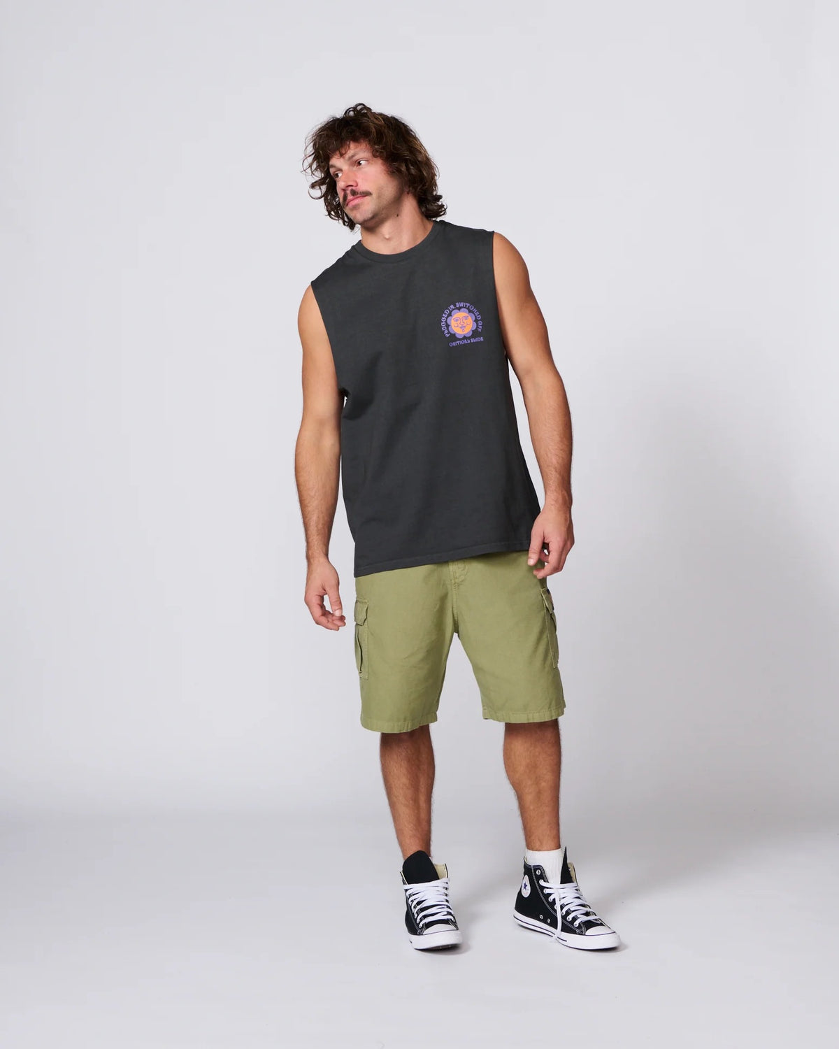 Critical Side Switch Muscle Tee Phantom