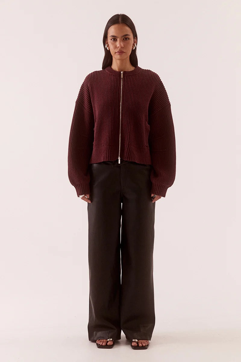 Sovere Axel Knit Bomber Vino