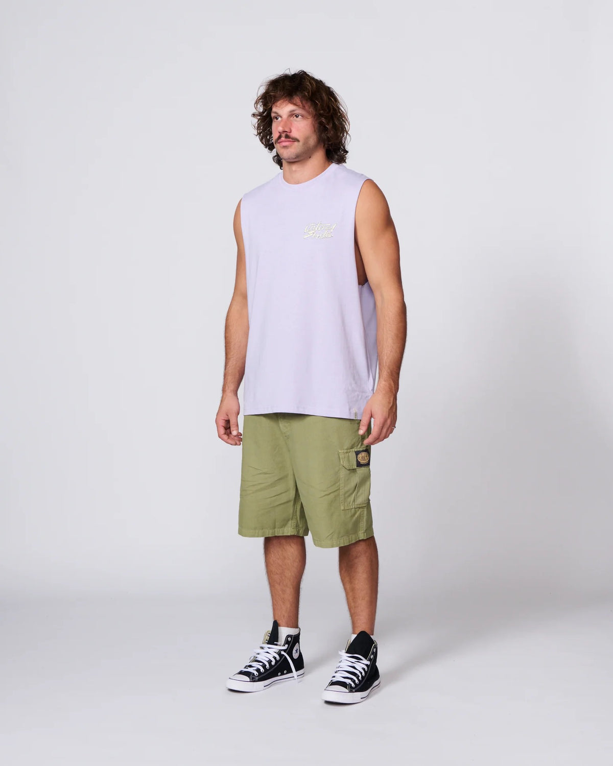 Critical Slide Electric Muscle Tee Lilac