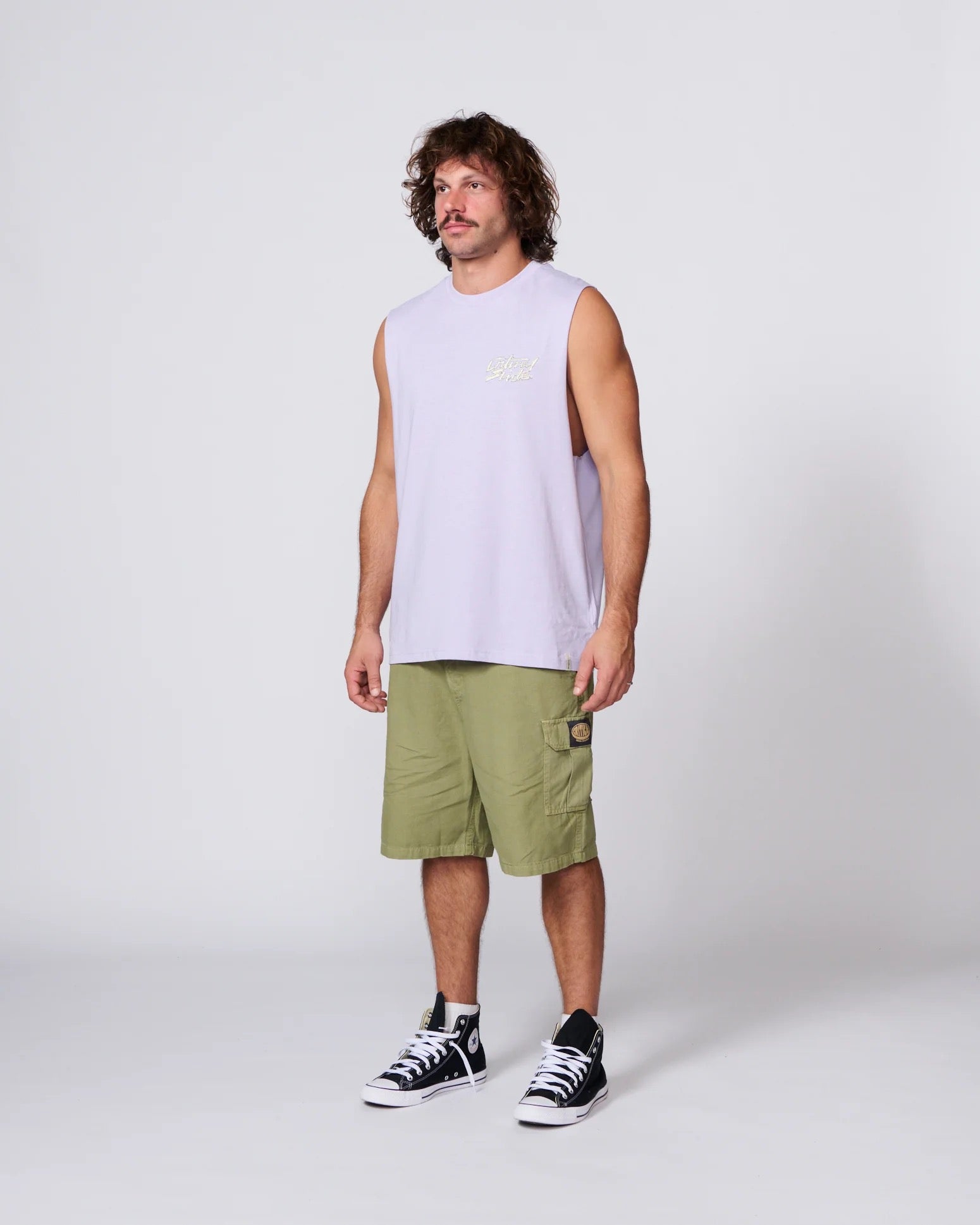 Critical Slide Electric Muscle Tee Lilac