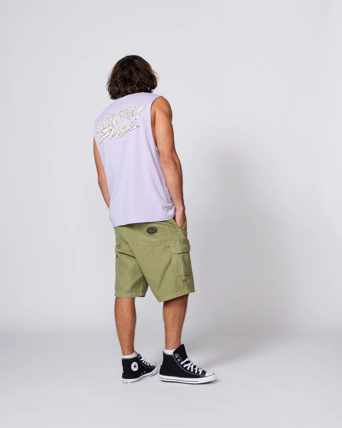 Critical Slide Electric Muscle Tee Lilac