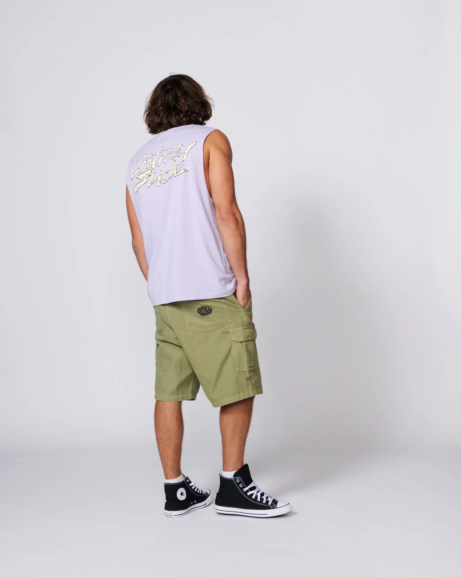 Critical Slide Electric Muscle Tee Lilac