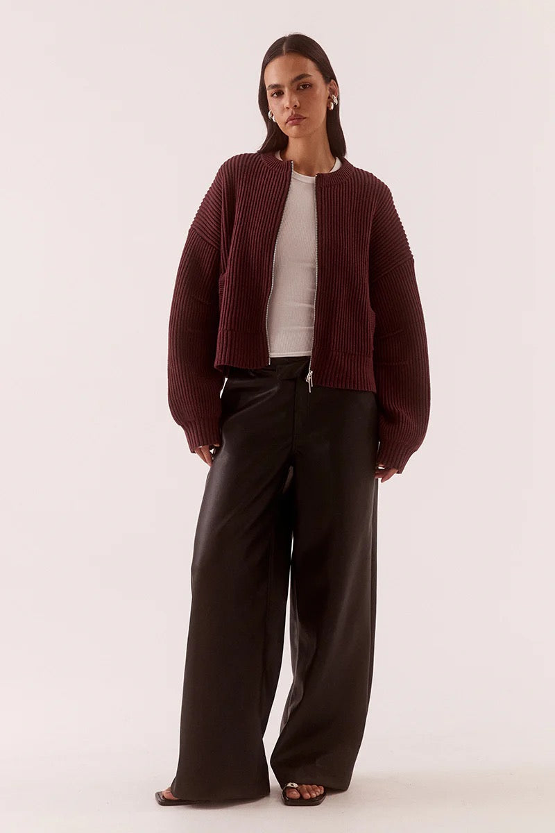 Sovere Axel Knit Bomber Vino