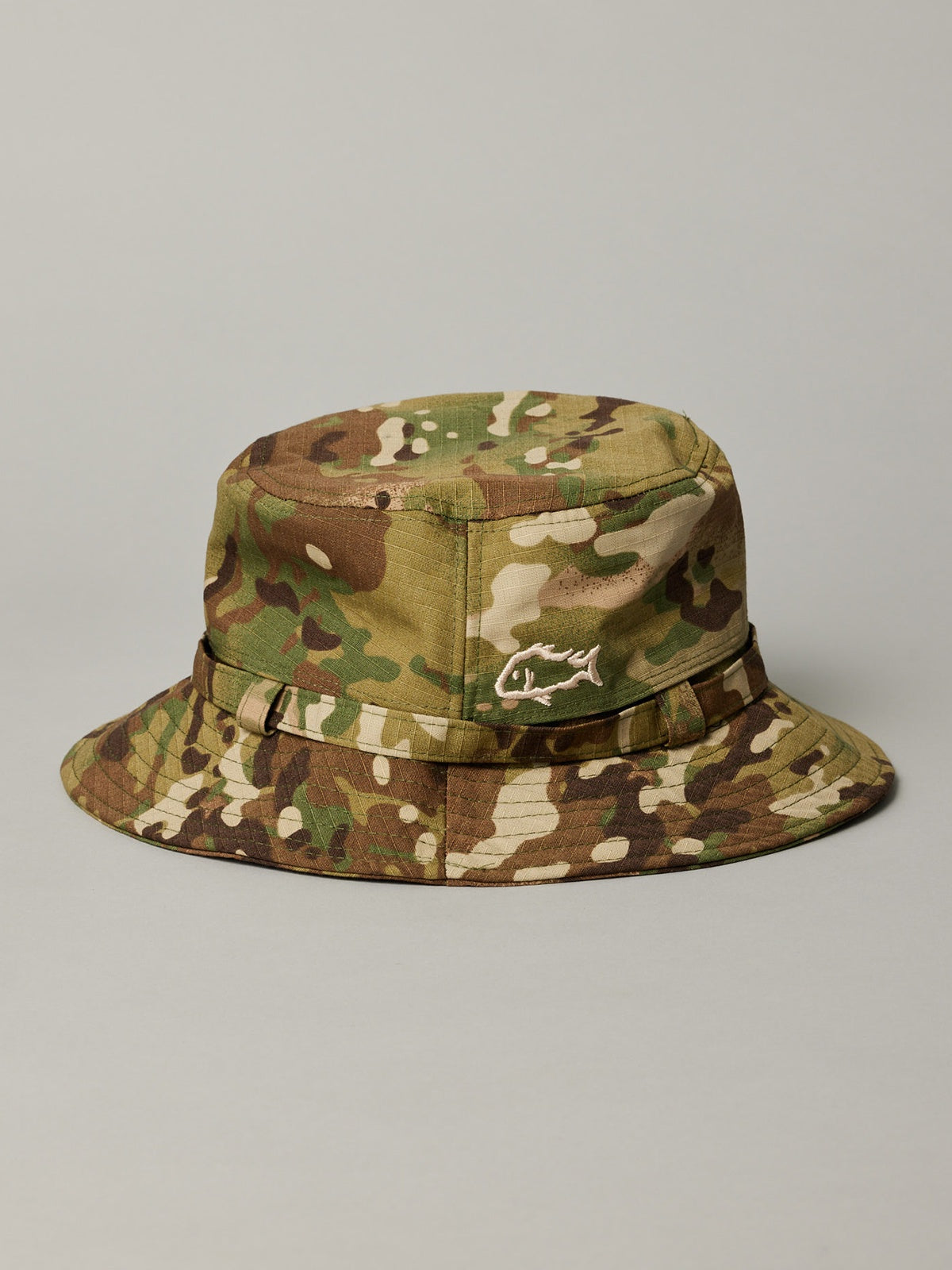 Just Another Fisherman Wide Brim Bucket Hat Green Camo