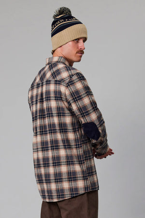 Just Another Fisherman Flanagan Flannel Shirt Sand/Navy Check