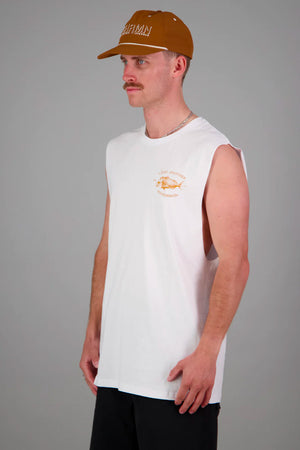 Just Another Fisherman Snapper Logo Tank White
