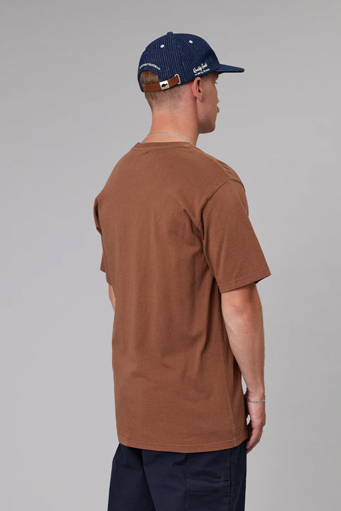 Just Another Fisherman Stamp Sea Tee Brown