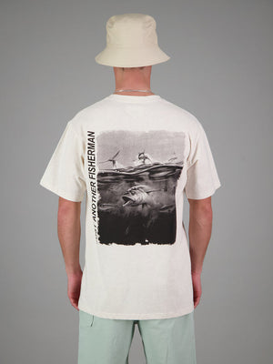 Just Another Fisherman Bust Up Tee Oatmeal