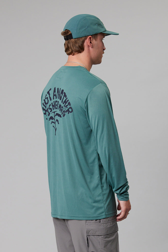Just Another Fisherman Kelp Upf40 L/S Tee Harbour Teal