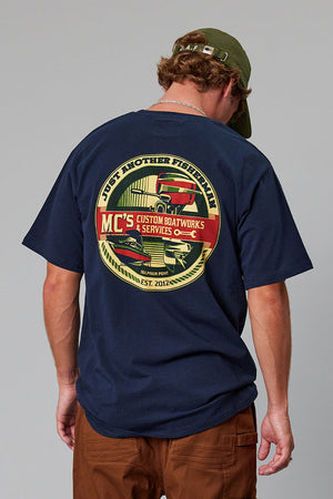 Just Another Fisherman Mc'S Boatworks Tee Squid Ink