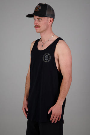 Just Another Fisherman Old Sea Dog Singlet Black