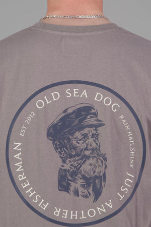 Just Another Fisherman Old Sea Dog Tee Grey