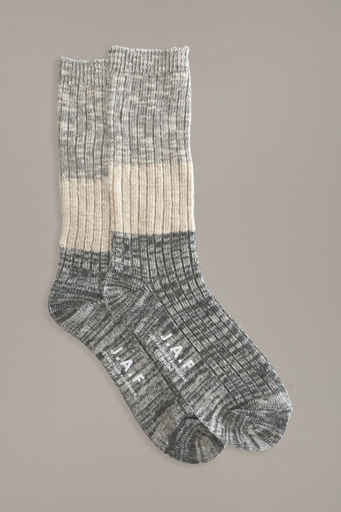 Just Another Fisherman Port Socks Grey/Beige/Dk Grey