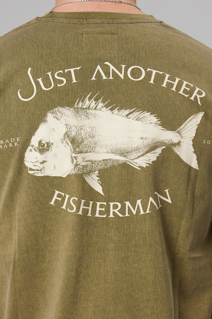 Just Another Fisherman Snapper Logo Tee Lichen