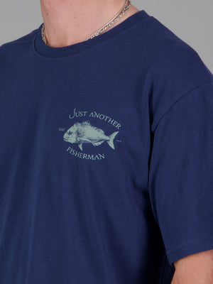 Just Another Fisherman Snapper Logo Tee Dark Denim