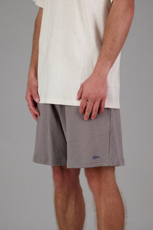 Just Another Fisherman Stamp Track Shorts - Grey