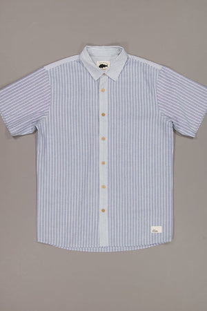 Just Another Fisherman Stripe Compass SS Shirt Blue Stripe