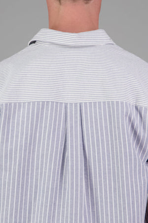 Just Another Fisherman Stripe Compass SS Shirt Blue Stripe