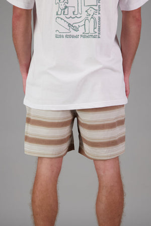 Just Another Fisherman Water Column Shorts - Brown Stripe