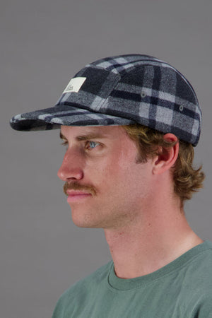 Just Another Fisherman Wool 5 Panel Graphite Check