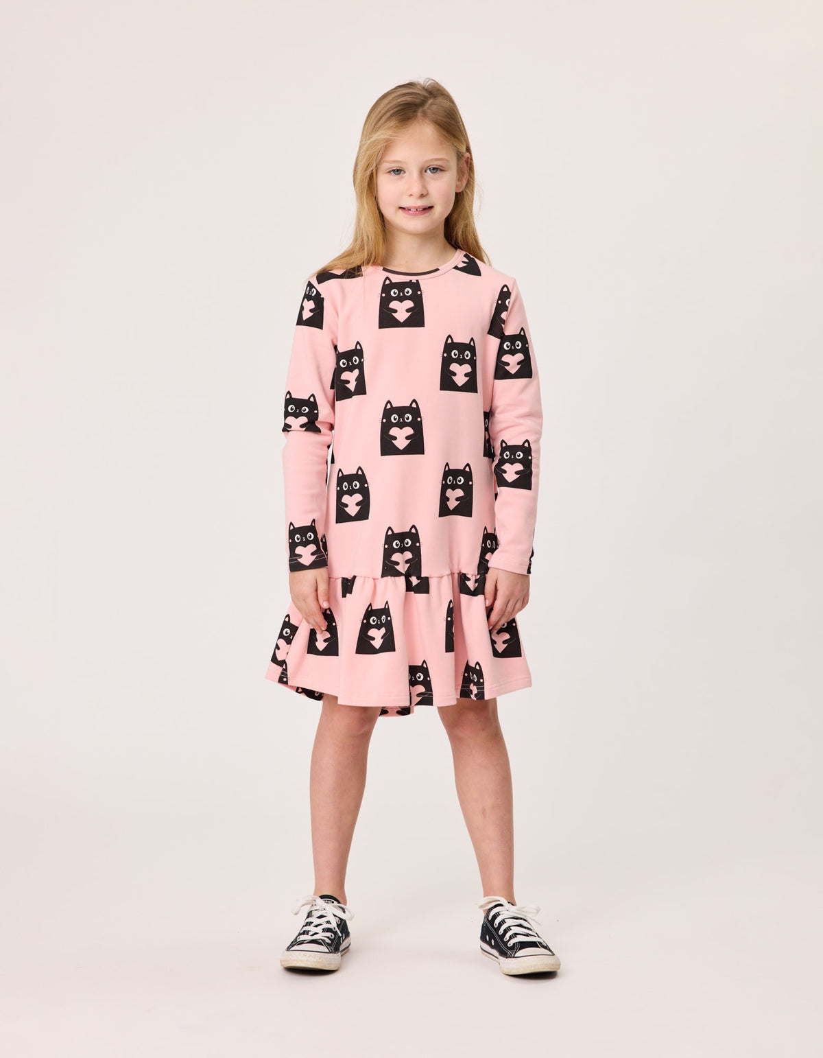 Kissed by Radicool Love Cats Frill Dress