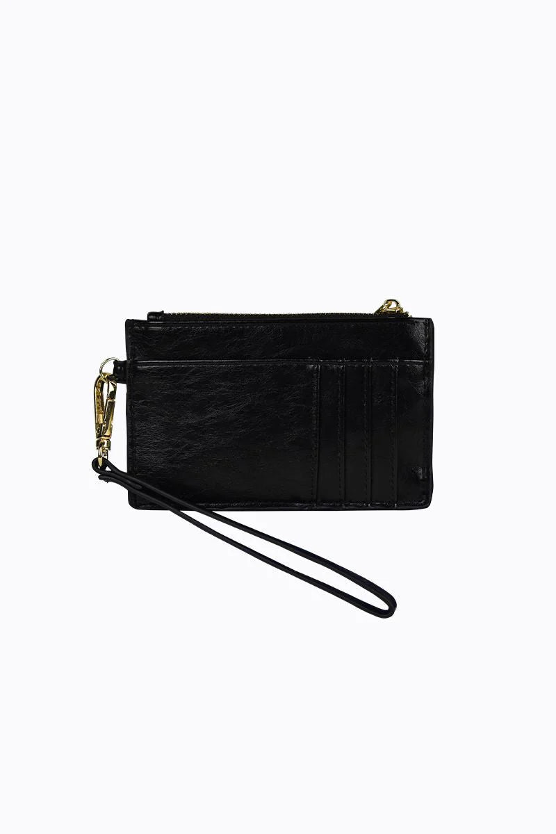 Peta + Jain Keira Zip Card Wallet - Black Crinkle