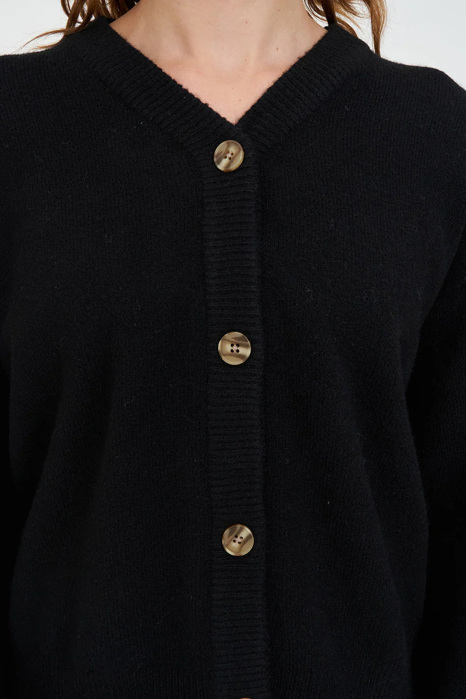 Huffer Kendall Cardigan Black