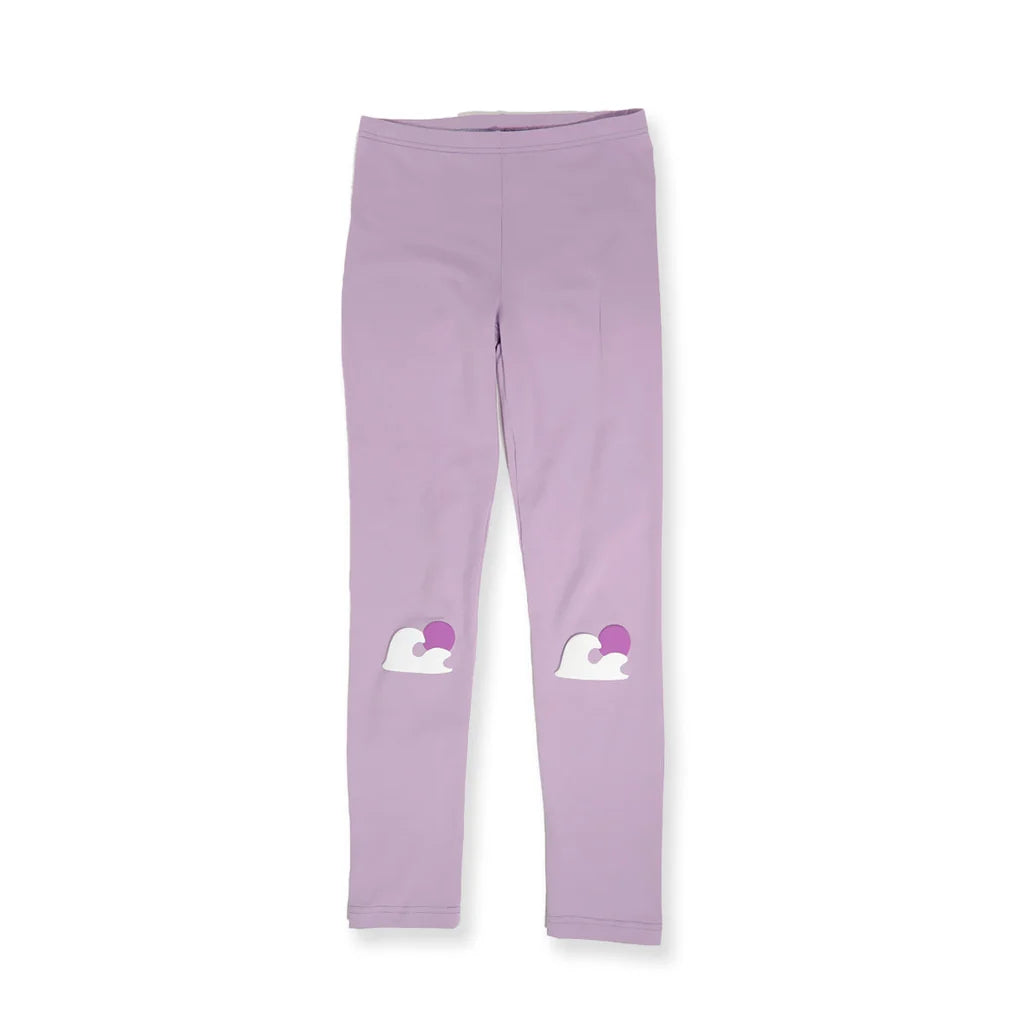 Hello Stranger Girls Leggings Purple Wave
