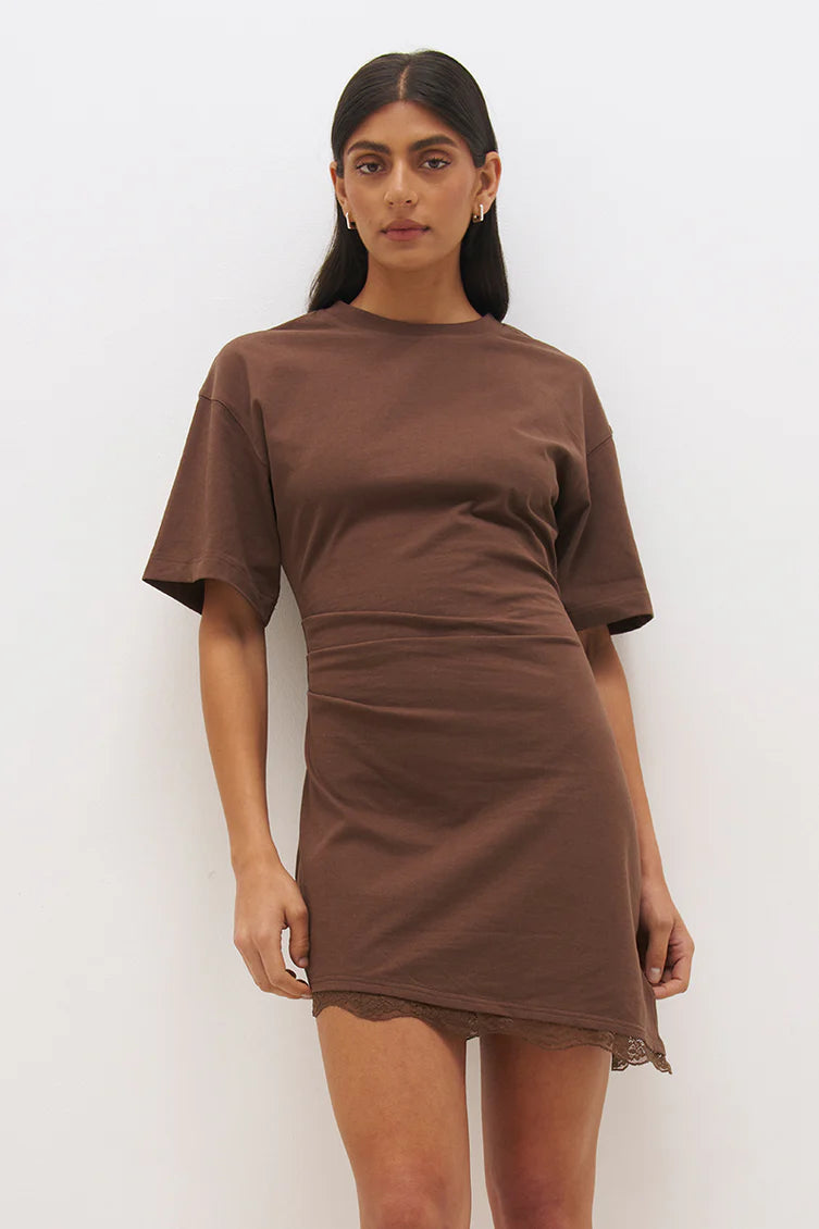 Mon Renn Liora Mini Dress Fudge