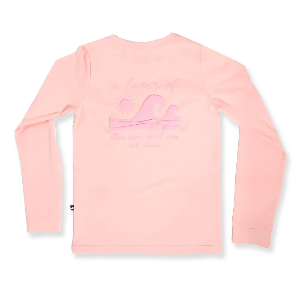 Hello Stranger Girls Lovers L/S Tee Light Pink