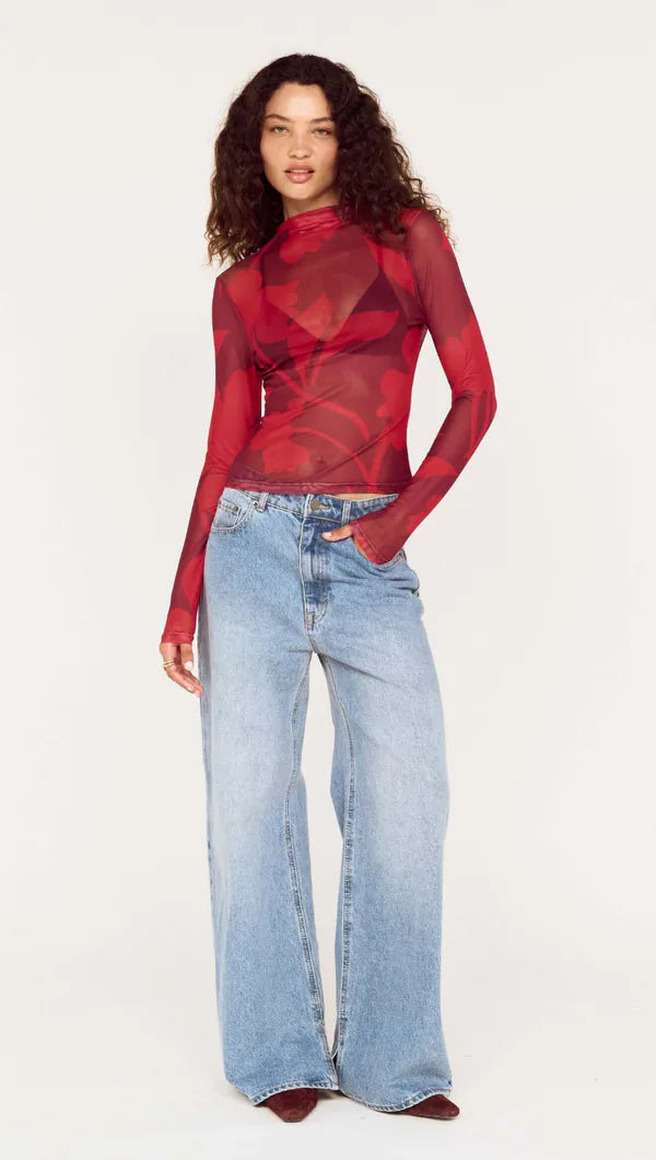 Mink Pink Airi Mesh Top