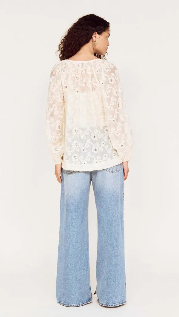 Mink Pink Inez Blouse Cream