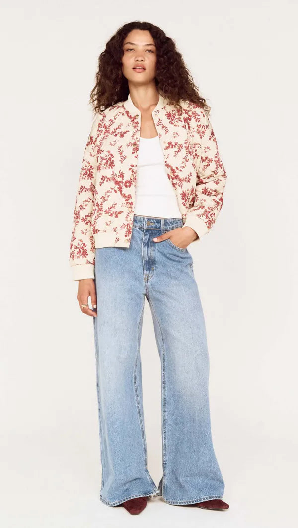 Mink Pink Leona PufferJacket Wine/Cream