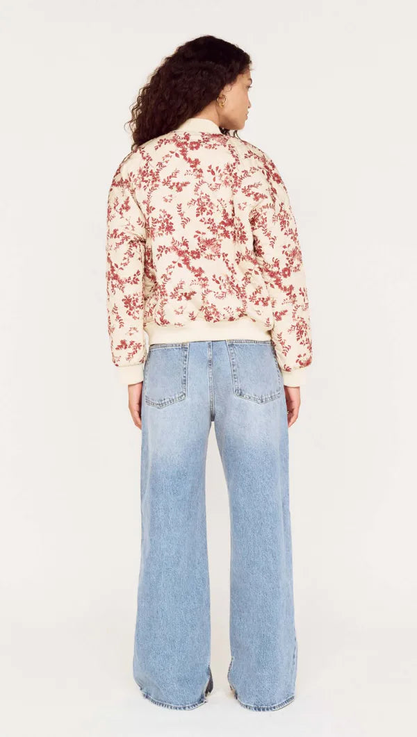 Mink Pink Leona PufferJacket Wine/Cream