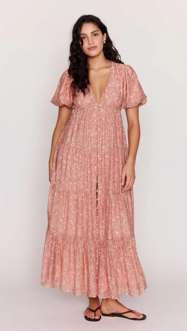 Mink Pink Yasmin Tiered Maxi Dress