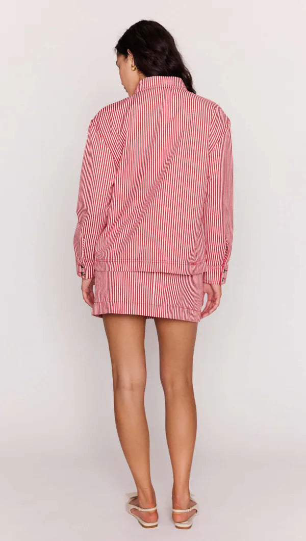 Mink Pink Freya Stripe Denim Jacket