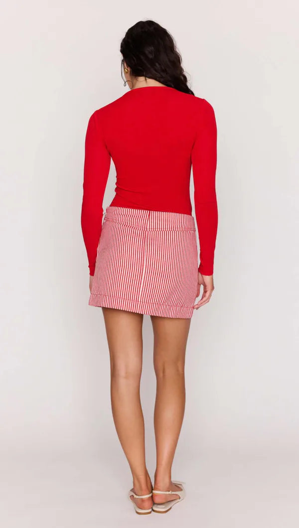 Mink Pink Freya Stripe Mini Skirt