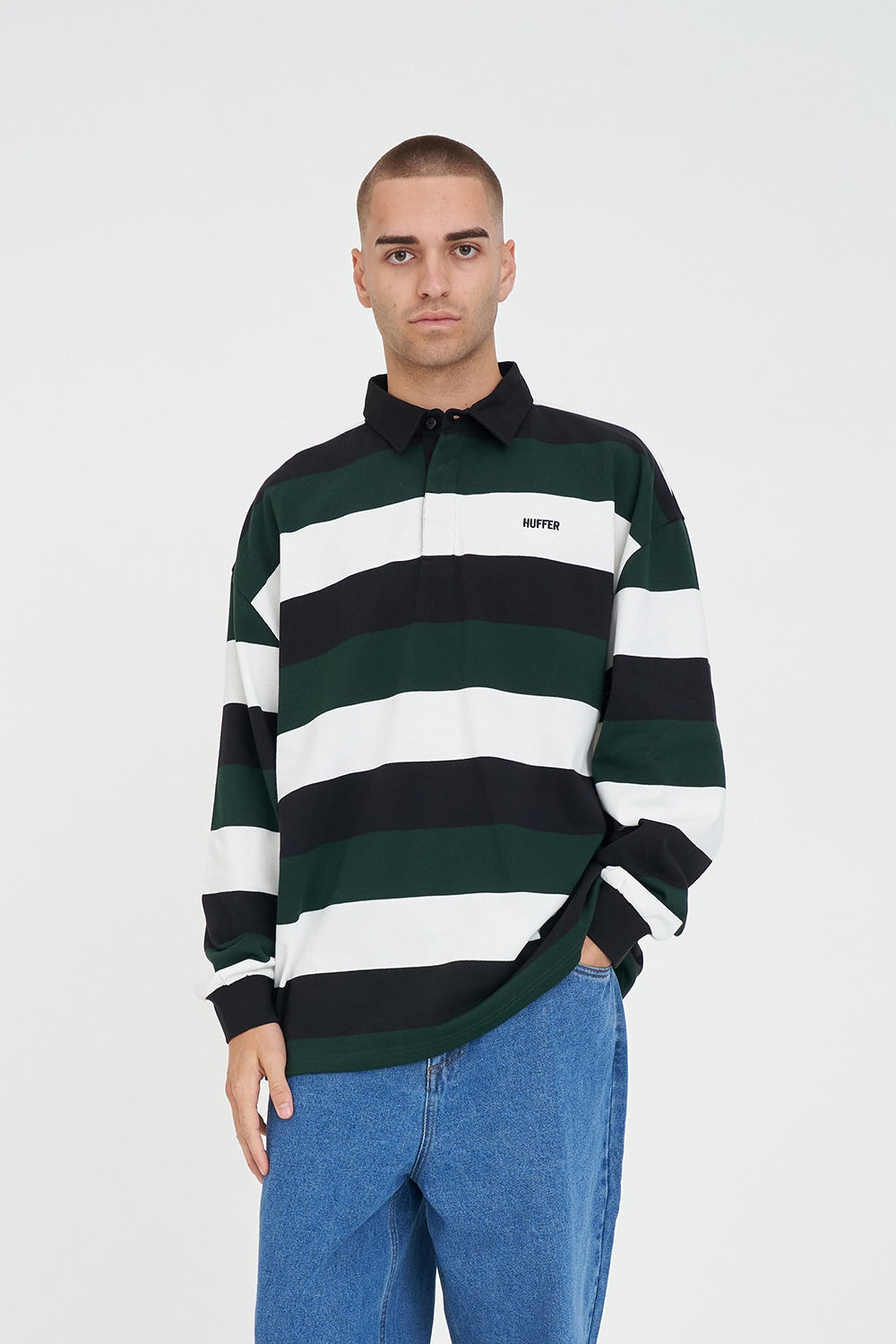 Huffer Mens All Stars Grand Rugby Basalt