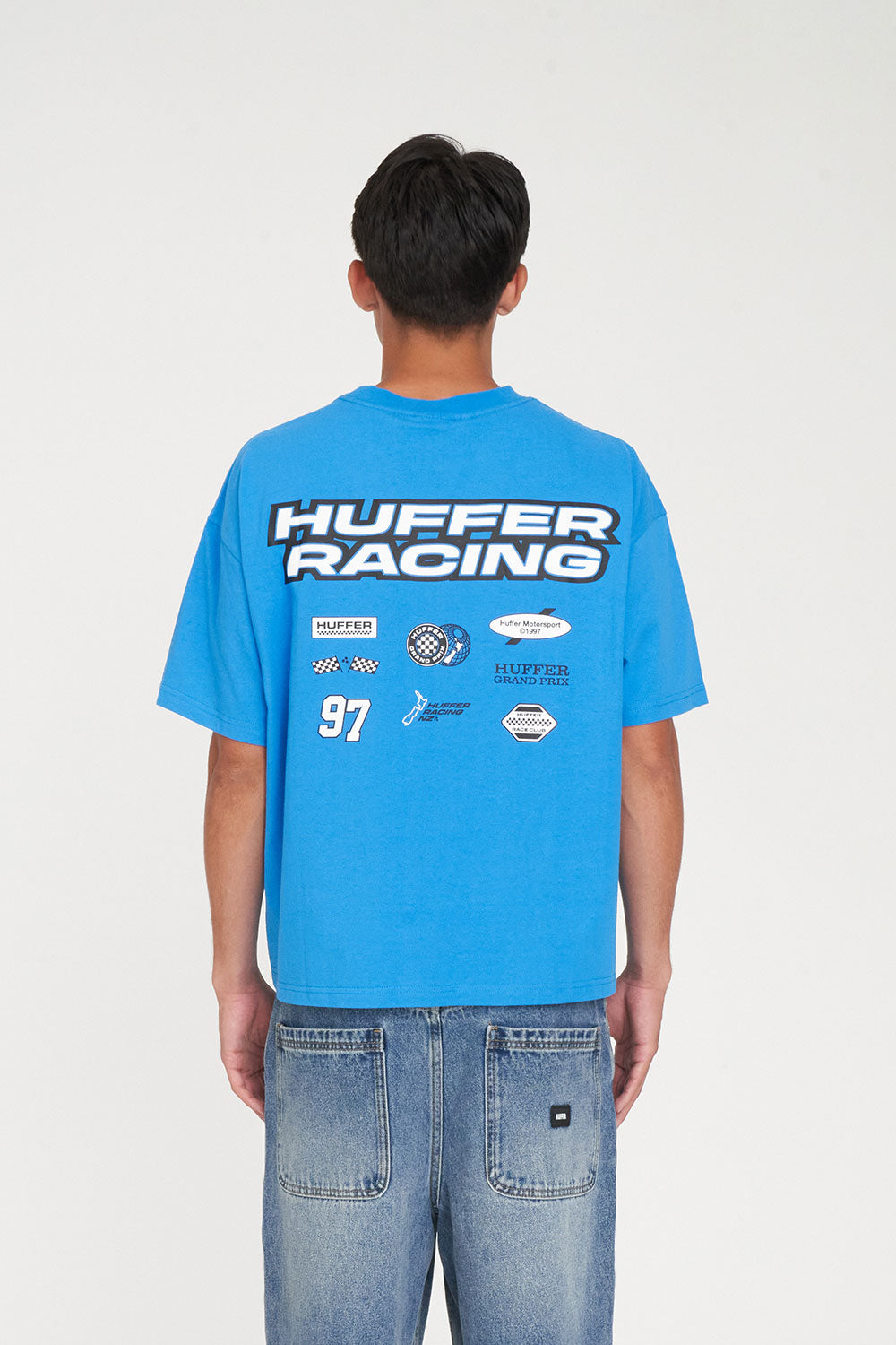 Huffer Block Crop Tee/Sponsors Sprint Blue