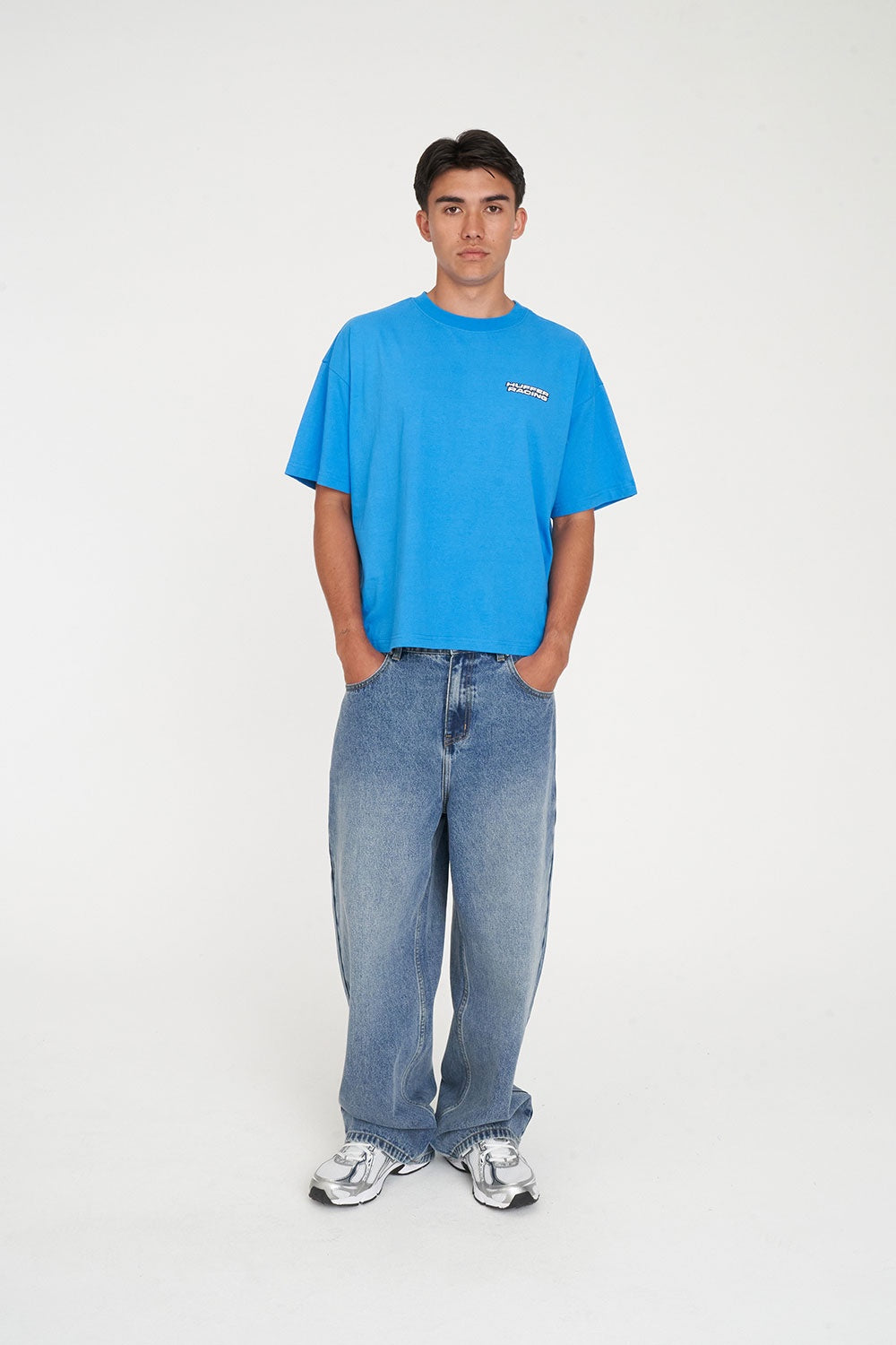 Huffer Block Crop Tee/Sponsors Sprint Blue