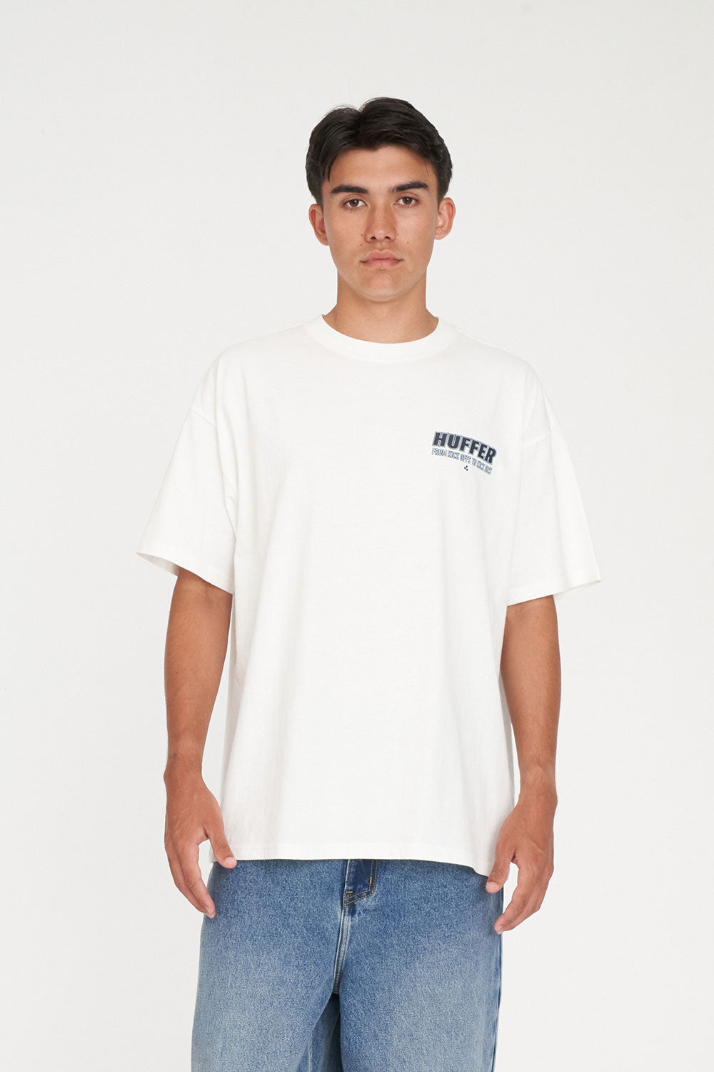 Huffer Block Tee 220/Kick Ons Chalk