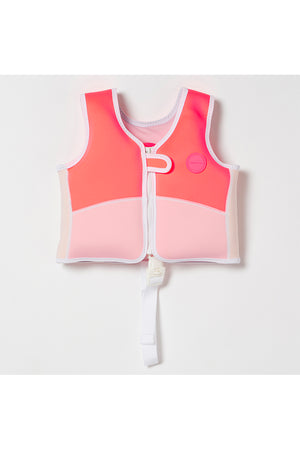SunnyLife Melody The Mermaid Swim Vest 1-2 Neon Strawberry