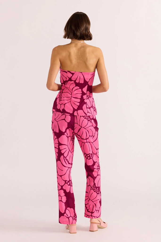 Mink Pink Persephone Tailored Pant Berry Floral