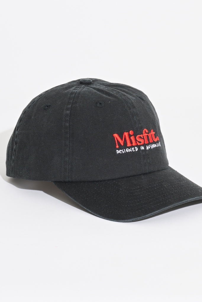 Misfit Designed In Aus Snapback Black
