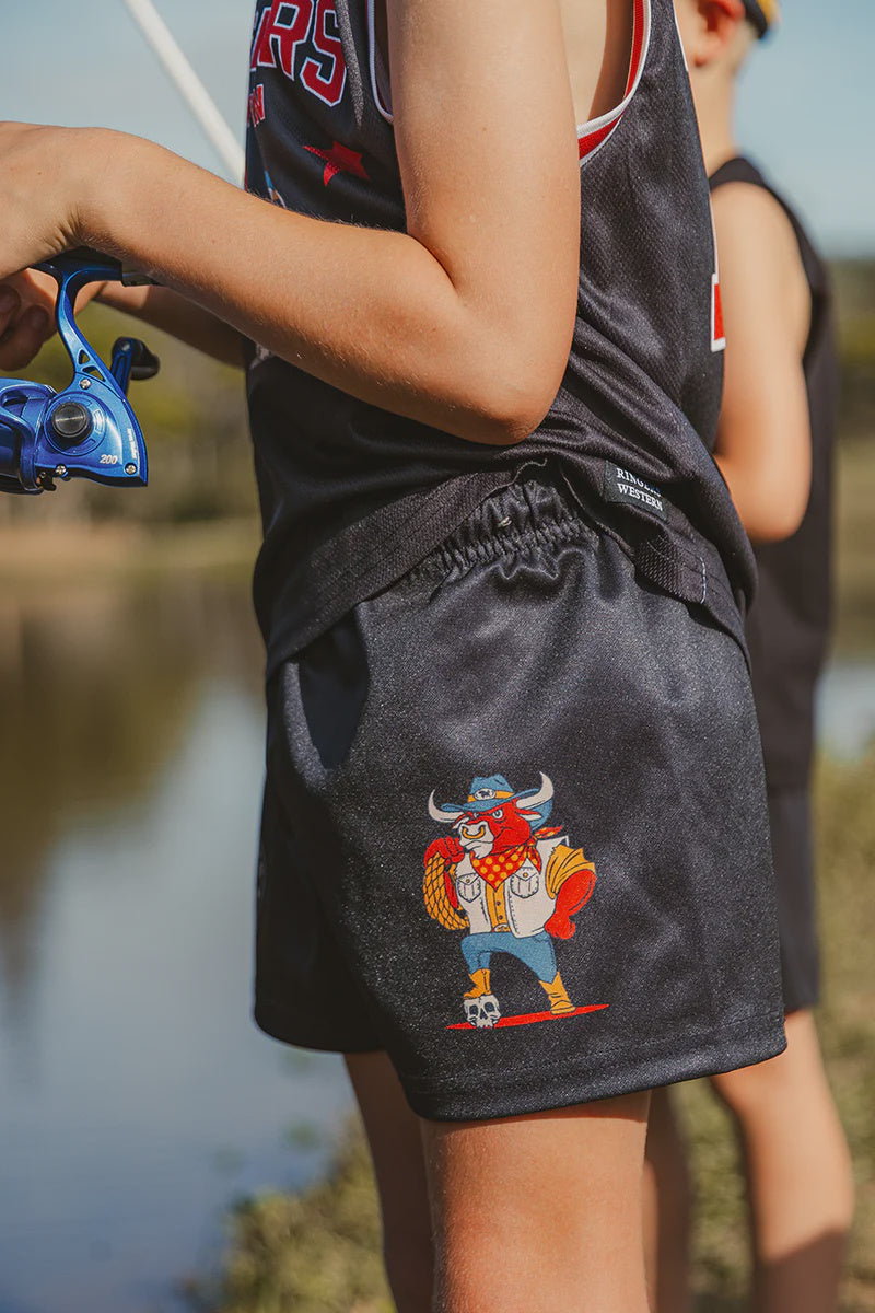 Ringers Western Do No Harm Kids Footy Short - Black